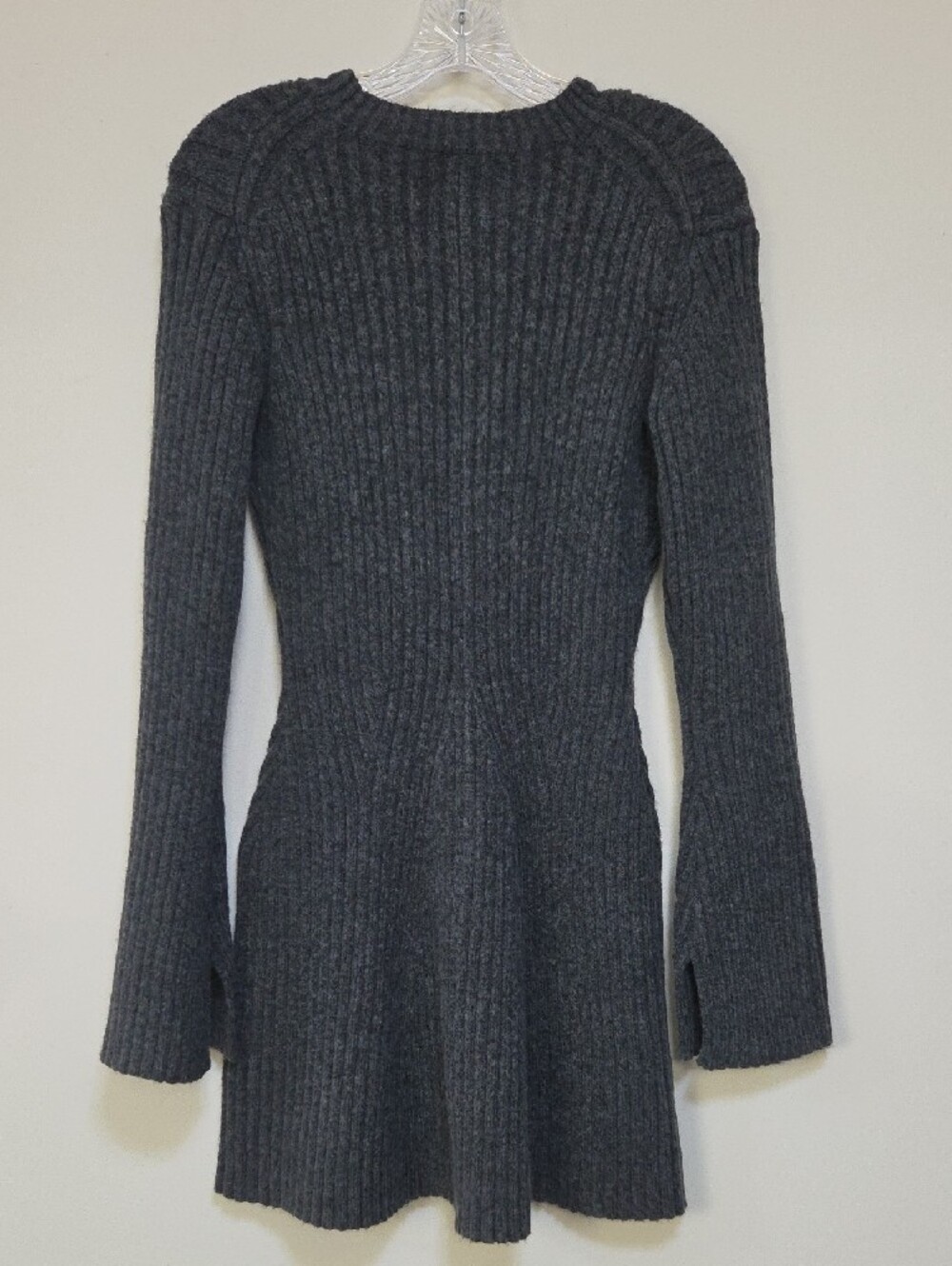 H&M Dark Gray Ribbed Long-Sleeve Knit Dress - Picture 4 of 10